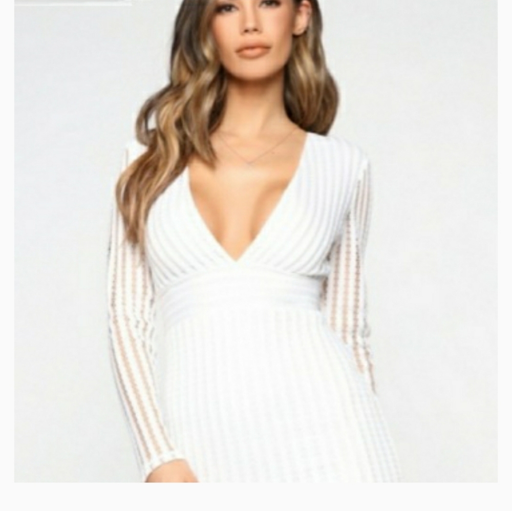 🤍White Fashion Nova Midi Dress🤍